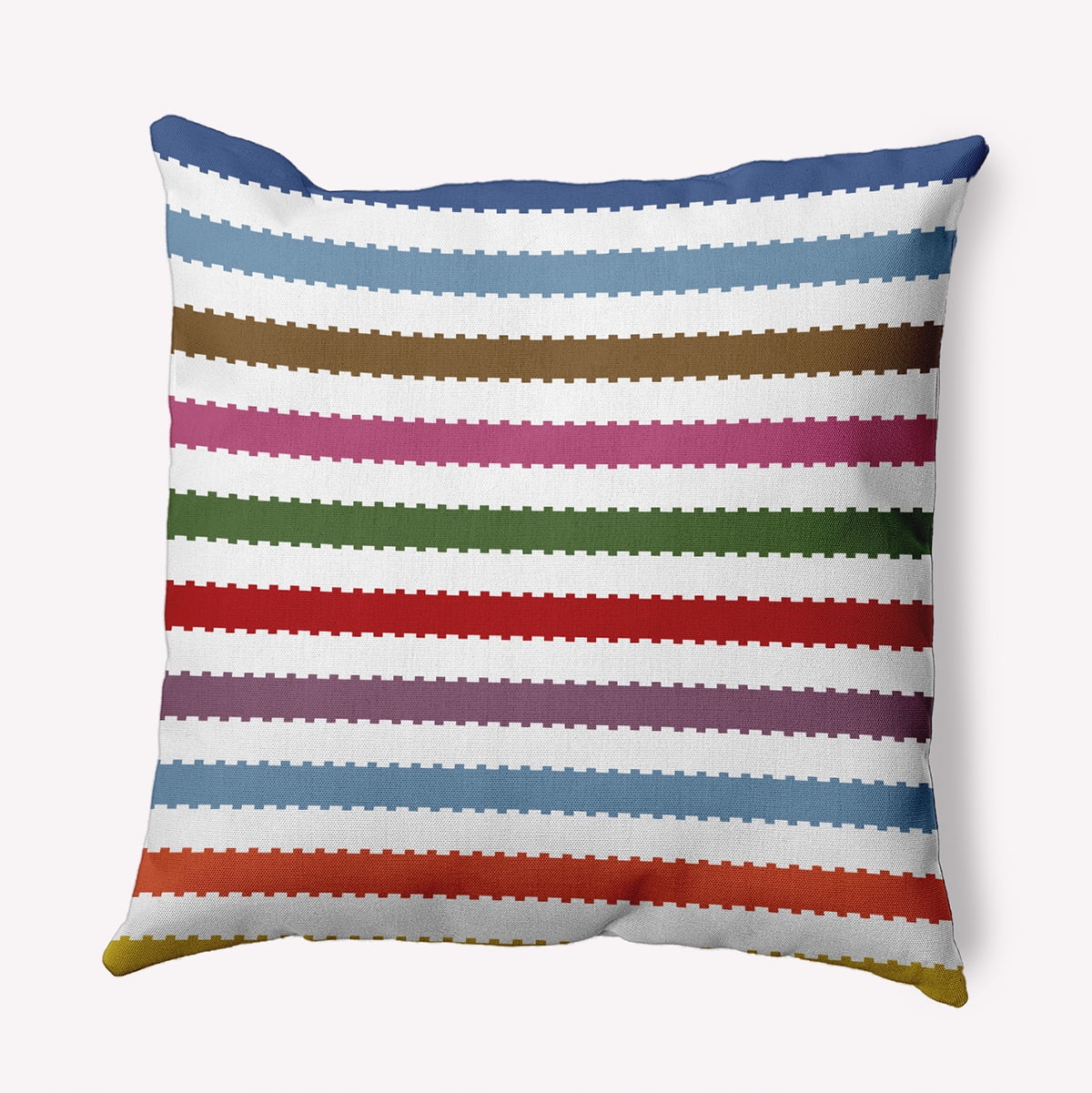 18" x 18" Simply Daisy Zippy Stripe Polyester Accent Pillow, Chambray Qty 1