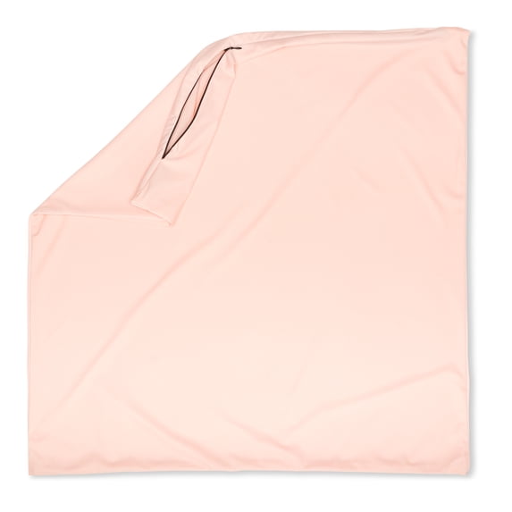 18" x 18" Throw Pillowcases (Cover Only) - 85/15 Nylon, Spandex - Luxurious, Silky, Stretchy & Soft - 1 Pcs Solid Color - A Perfect Choice for Couch Chairs Sofa Bed Adult or Kids Bedroom, Cream Peach