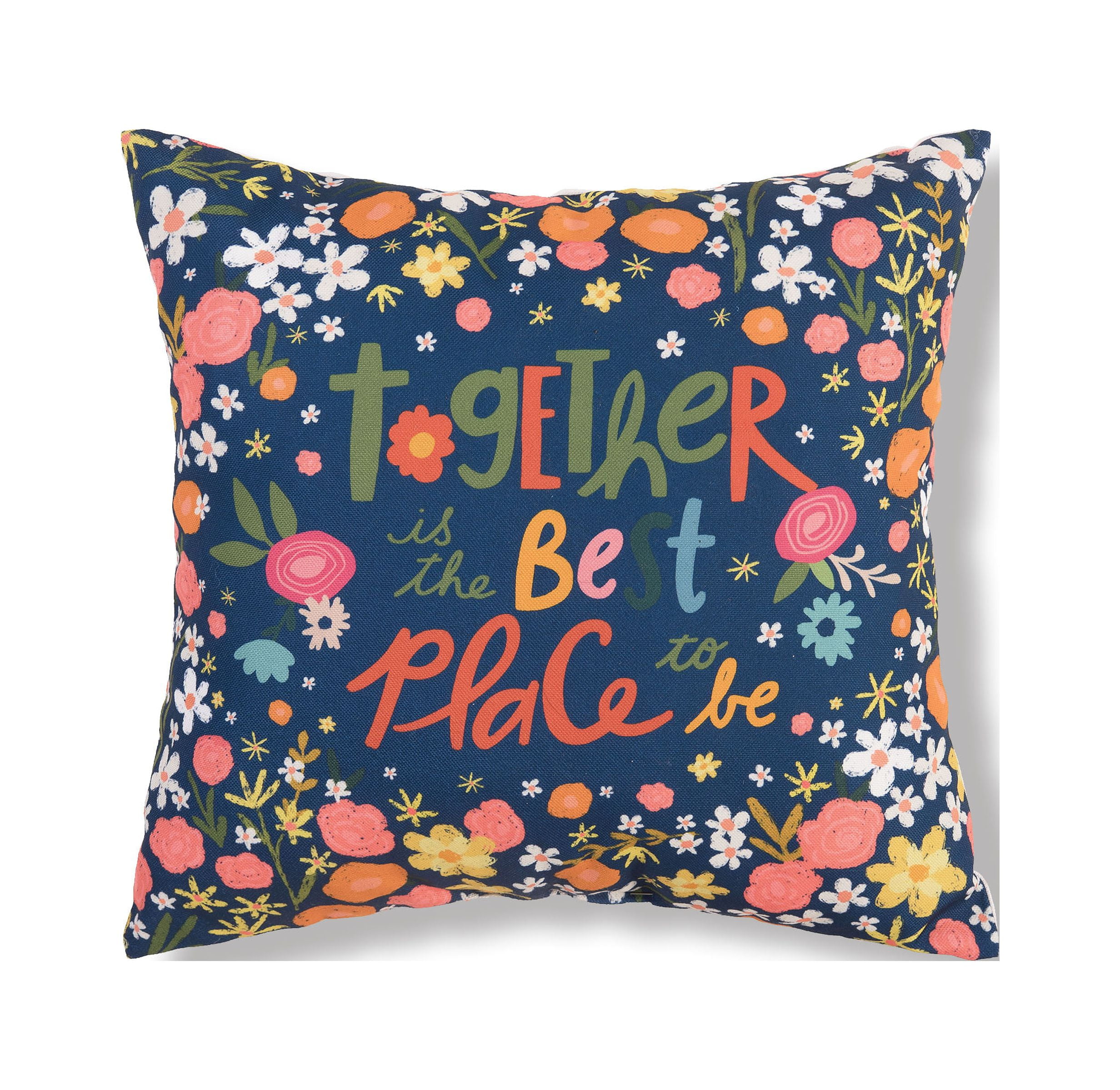 Together Is The Best Multicolor Polyester Square Throw Pillow