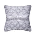 thumbnail image 1 of Trinity Gray Geometric Woven Square Accent Throw Pillow, 18" x 18", 1 of 5