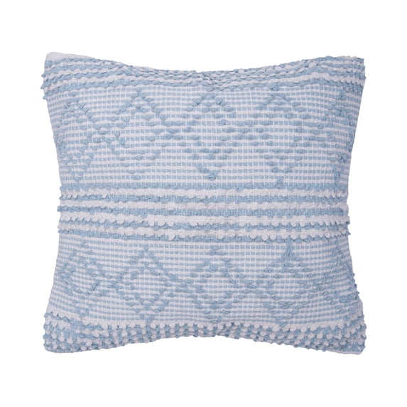 Trinity Sky Geometric Pattern Woven Accent Throw Pillow, 18" x 18"