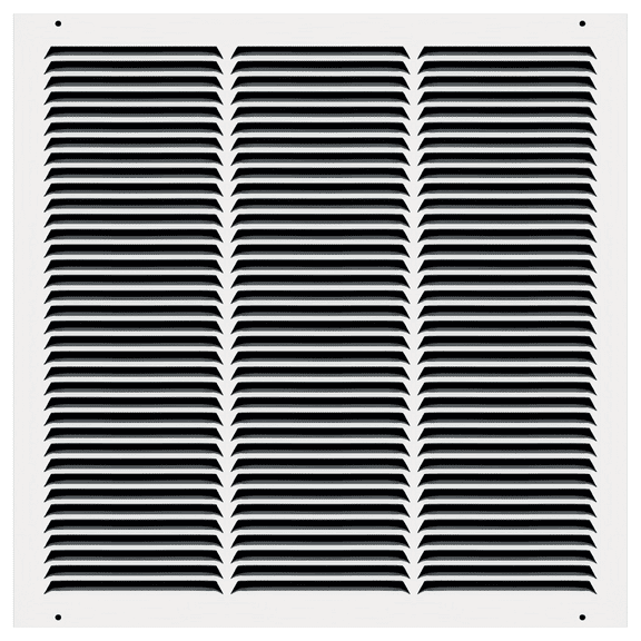 18" x 18" TruAire White Steel Wall Return Air Grille