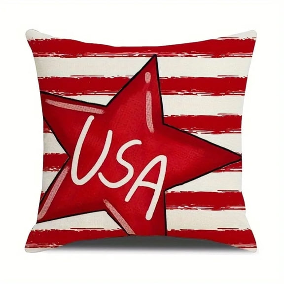 18 x 18" US 250 Cushion Covers — 4th of July Decorations — Patio Dining Sets, Backyard Seating Areas & Deck Furniture, ideal during Summer BBQ Parties and USA Pride