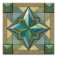 thumbnail image 1 of 18 x 18 in. 8 Point Quilt Earthtones Light Vintage Metal Sign, 1 of 1