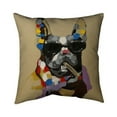 thumbnail image 1 of 18 x 18 in. Abstract Smoking Dog-Double Sided Print Indoor Pillow, 1 of 1