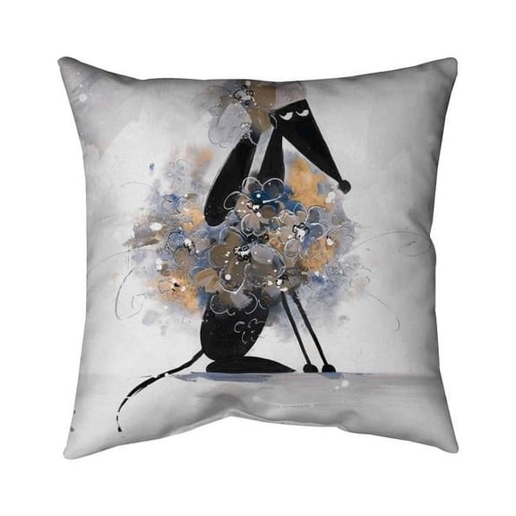 18 x 18 in. Afghan Hound Dog In Cartoon-Double Sided Print Indoor Pillow