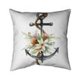 thumbnail image 1 of 18 x 18 in. Anchor with Flowers-Double Sided Print Indoor Pillow, 1 of 1