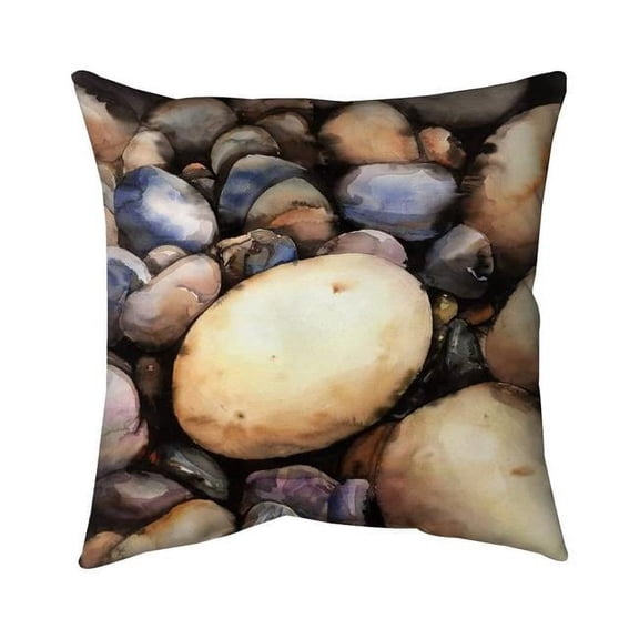18 x 18 in. Beach Pebbles-Double Sided Print Indoor Pillow