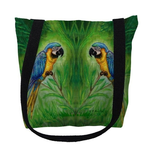 18 x 18 in. Blue Macaws Tote Bag - Large