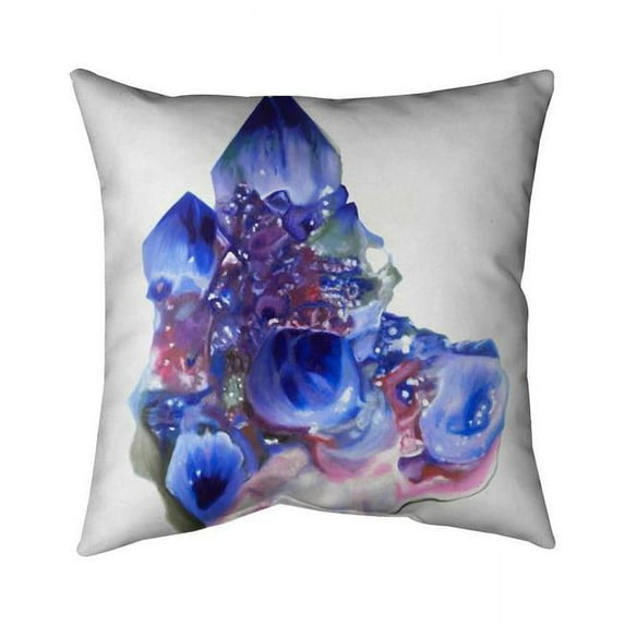 18 x 18 in. Blue & Purple Quartz Cristal-Double Sided Print Indoor Pillow