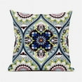 thumbnail image 1 of 18 x 18 in. Bohemian Mandala Vector Suede Blown & Closed Pillow - White, Black & Yellow, 1 of 1
