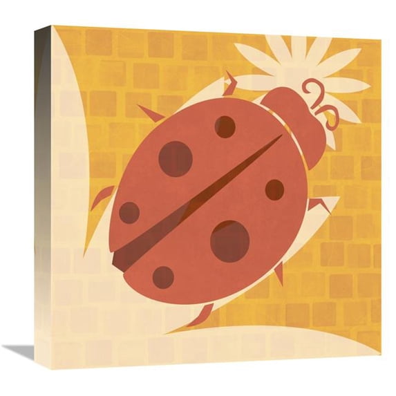 18 x 18 in. Bright Bugs - Ladybug Art Print - BG.Studio