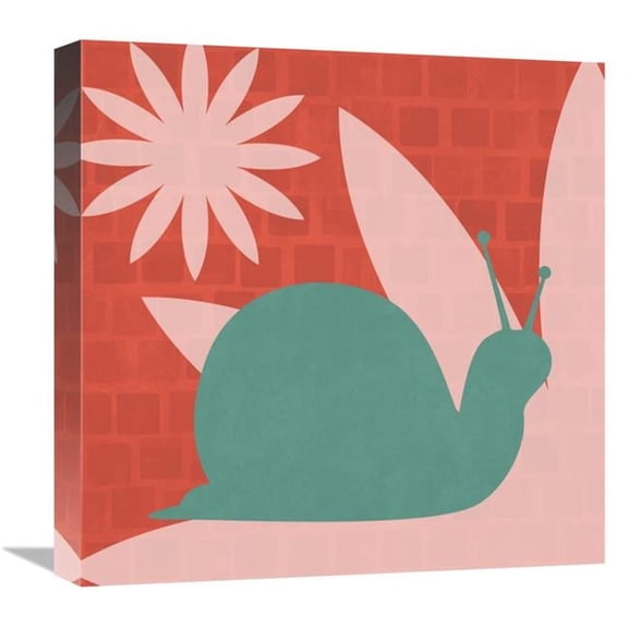 18 x 18 in. Bright Bugs - Snail Art Print - BG.Studio