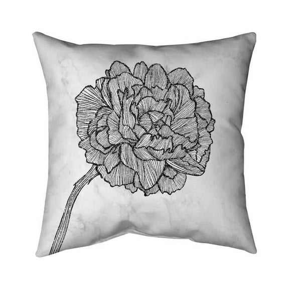 18 x 18 in. Bright Peony-Double Sided Print Indoor Pillow