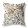 thumbnail image 1 of 18 x 18 in. Broad Cloth Floral Throw Pillow, Green & Brown, 1 of 1