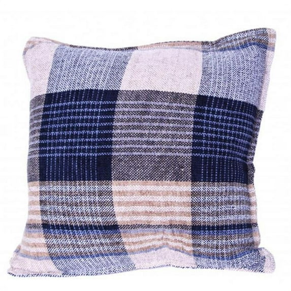 18 x 18 in. Chenille Cushion, Sand Blue