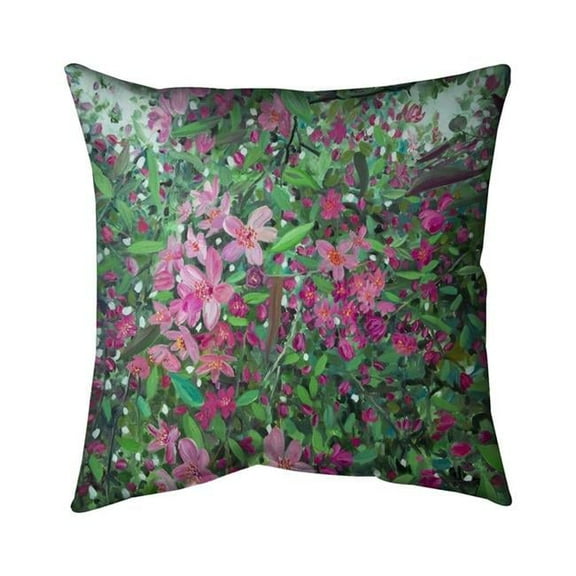 18 x 18 in. Cherry Tree Blooming-Double Sided Print Indoor Pillow