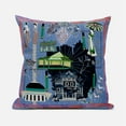 thumbnail image 1 of 18 x 18 in. City Palace Suede Zippered Pillow with Insert - Blue & Green, 1 of 1