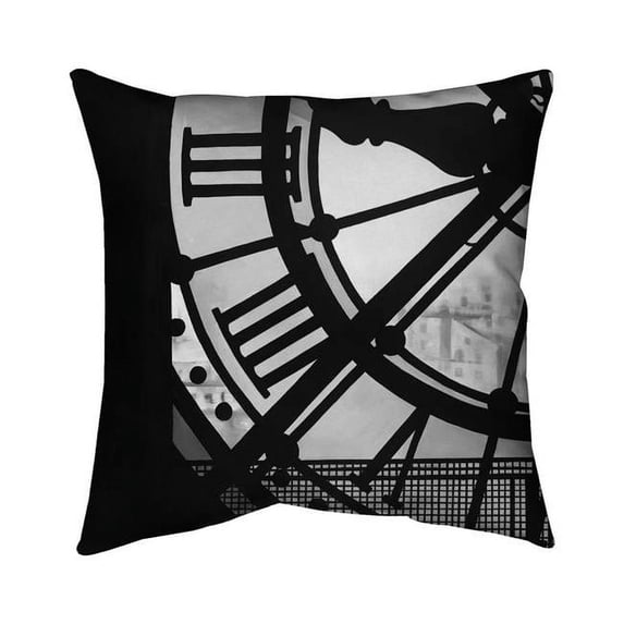 18 x 18 in. Clock At The Orsay Museum-Double Sided Print Indoor Pillow Cover