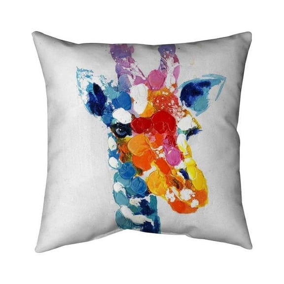 18 x 18 in. Color Spotted Abstract Giraffe-Double Sided Print Indoor Pillow
