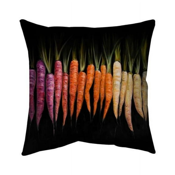 18 x 18 in. Colorful Carrots-Double Sided Print Indoor Pillow Cover