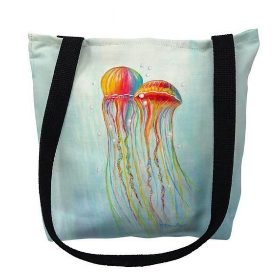 18 x 18 in. Colorful Jellyfish Tote Bag - Large