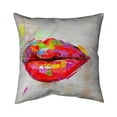 thumbnail image 1 of 18 x 18 in. Colorful Lips-Double Sided Print Outdoor Pillow Cover, 1 of 1
