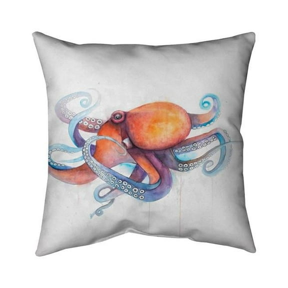 18 x 18 in. Colorful Octopus Profile-Double Sided Print Indoor Pillow