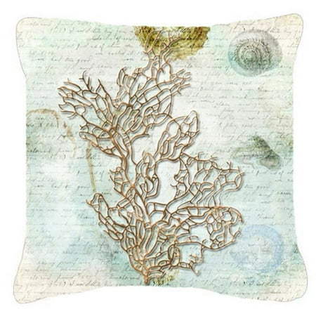 18 x 18 in. Coral Indoor & Outdoor Fabric Decorative Pillow
