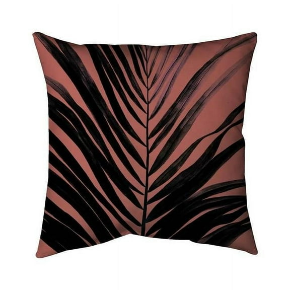 18 x 18 in. Coral Tropical Palm Leave-Double Sided Print Indoor Pillow