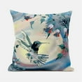 thumbnail image 1 of 18 x 18 in. Curious Humming Bird Broadcloth Indoor & Outdoor Zippered Pillow - Yellow, Green & Blue, 1 of 1