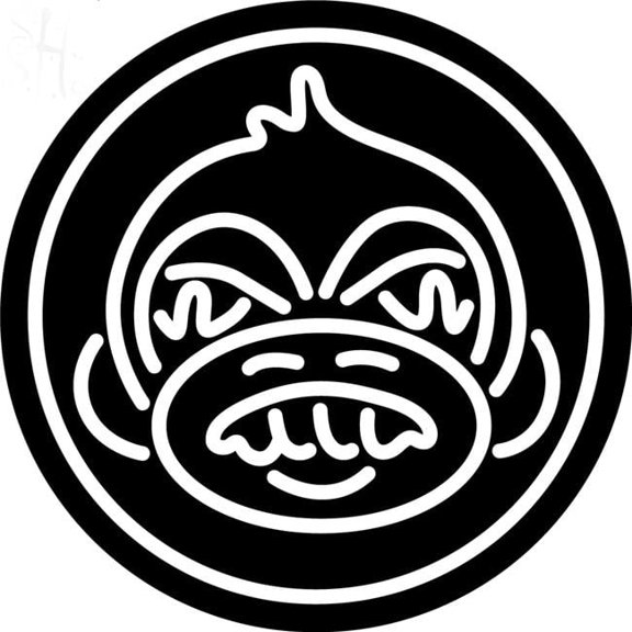 18 x 18 in. Custom Angry Monkey LED Neon Sign 1 - White