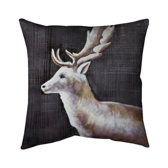 18 x 18 in. Deer Profile View in the Dark-Double Sided Print Indoor Pillow
