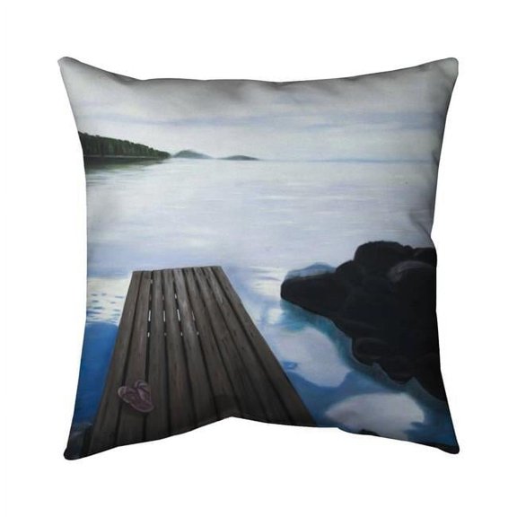 18 x 18 in. Evening on the Dock-Double Sided Print Indoor Pillow Cover