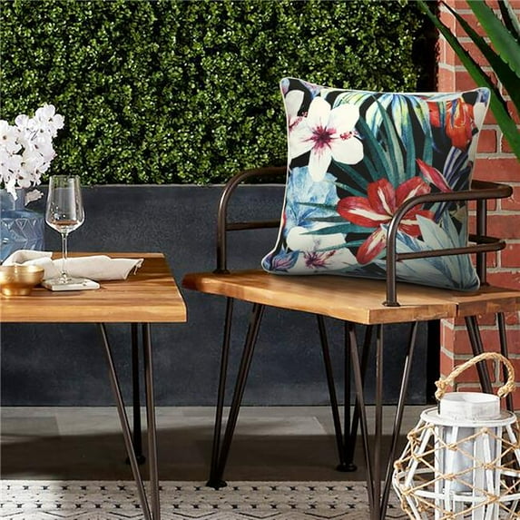 18 x 18 in. Flora Outdoor Throw Pillow, Multi Color