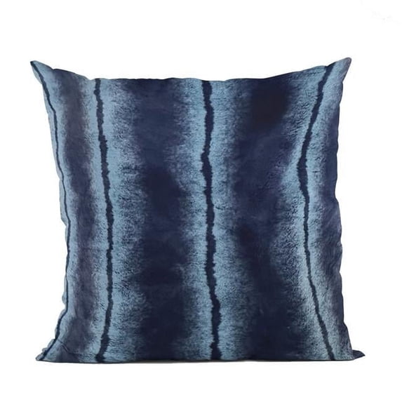 18 x 18 in. Fluffy Fields Animal Faux Fur Luxury Throw Pillow, Blue