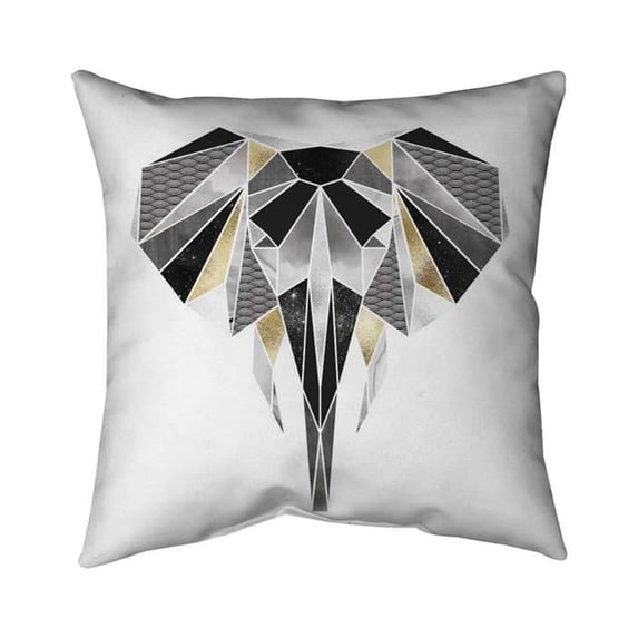 18 x 18 in. Geometric Elephant-Double Sided Print Indoor Pillow Cover