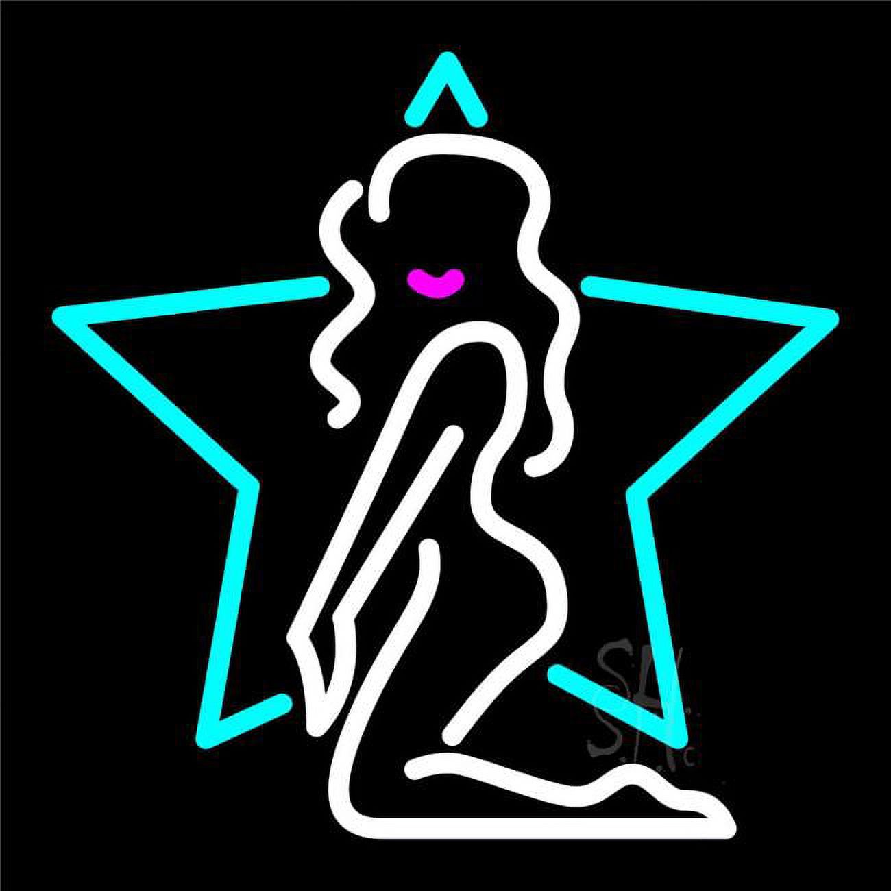 Turquoise Led Signage 18 x 18 in. Girls Star LED Neon Sign - Turquoise, White & Red - Walmart.com