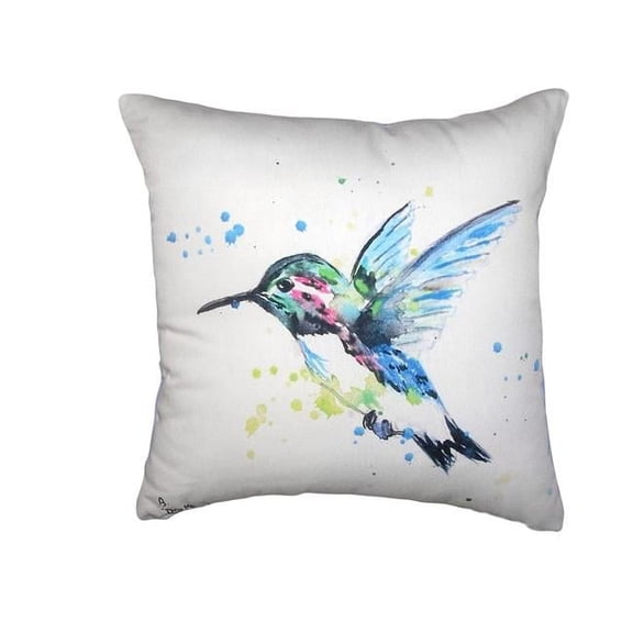 18 x 18 in. Green Hummingbird No Cord Pillow