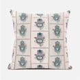 thumbnail image 1 of 18 x 18 in. Hamsa Hand Paisley Duo Broadcloth Indoor & Outdoor Blown & Closed Pillow - Off White & Orange, 1 of 1