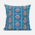 thumbnail image 1 of 18 x 18 in. Hamsa Hand Paisley Duo Broadcloth Indoor & Outdoor Zippered Pillow - Blue, 1 of 1