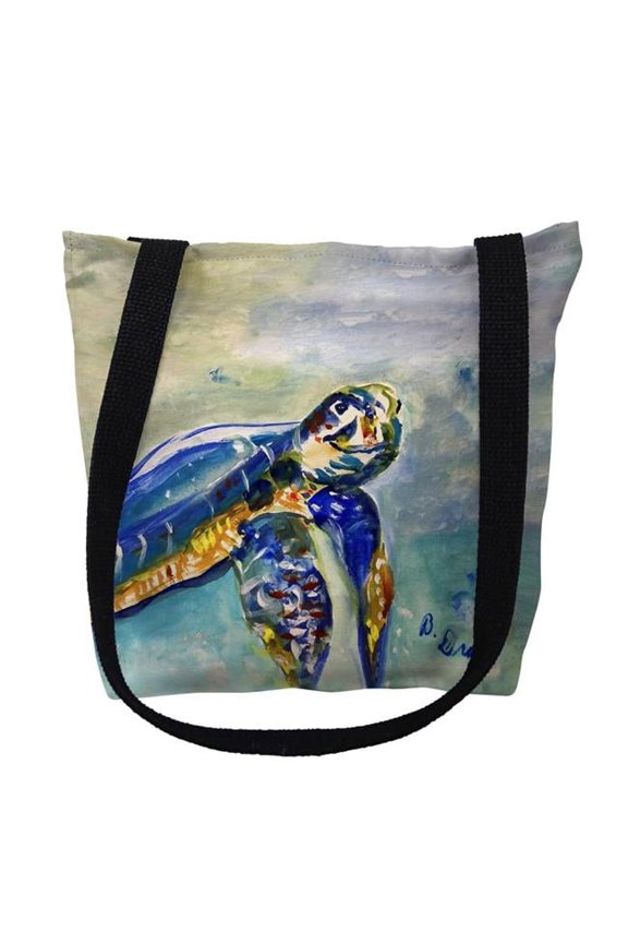 18 x 18 in. Happy Sea Turtle Tote Bag - Large