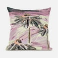 thumbnail image 1 of 18 x 18 in. Hawaii Floral Oil Duo Suede Zippered Pillow with Insert - Grey, Pink & Cream, 1 of 1