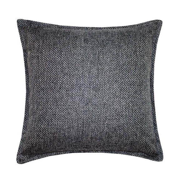 18 x 18 in. Herringbone Decorative Cushion, Grey - 100 Percent Polyester