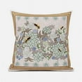 thumbnail image 1 of 18 x 18 in. Honeybee on Flower Broadcloth Indoor & Outdoor Blown & Closed Pillow - Green & Brown, 1 of 1