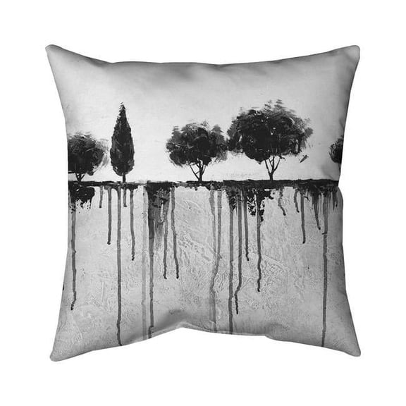 18 x 18 in. Ink Bleeding Trees-Double Sided Print Indoor Pillow
