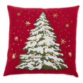 thumbnail image 1 of 18 x 18 in. LED Lights Christmas Tree Down Filled Pillow, Red, 1 of 1