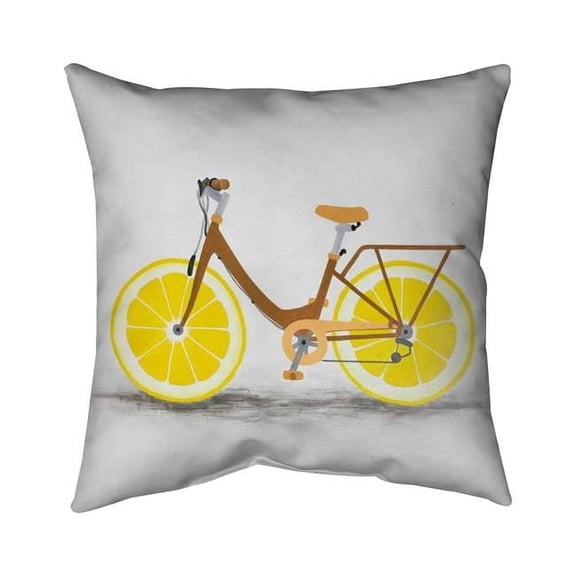 18 x 18 in. Lemon Wheel Bike-Double Sided Print Indoor Pillow