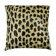 thumbnail image 1 of 18 x 18 in. Leopard Cowhide Pillow, Cowhide & Microsuede, Polyfill, 1 of 1