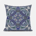 thumbnail image 1 of 18 x 18 in. Lotus Garden Broadcloth Indoor & Outdoor Zippered Pillow - Grey, Blue & White, 1 of 1
